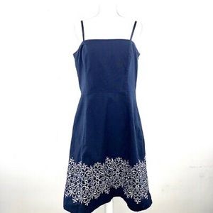 Ann Taylor Loft Strapless Navy Dress